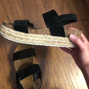 Black Platform Sandals